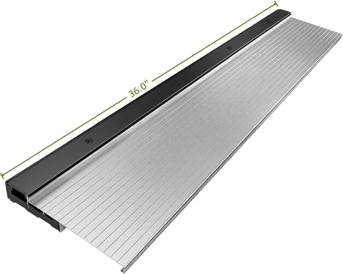 Vista 2 de Umbral de puerta de aluminio de 36 pulgadas para entrada delantera, se adapta a jamba de puerta de 6-9/16 pulgadas, accesorios para el hogar