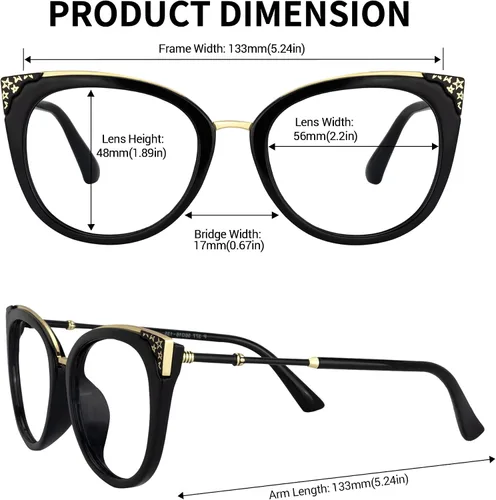 Vista 4 de Zeelool Dalton OP01934 - Lentes retro de gran tamaño con bloqueo de luz azul