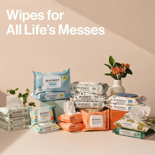 Vista 9 de The Honest Company - Toallitas limpiadoras para bebé con 99% de agua, respetuosas con el medioambiente, a base de plantas, hipoalergénicas