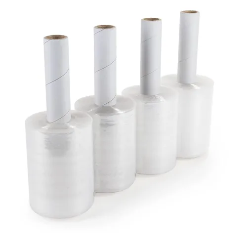 Vista 16 de IDL Packaging Mini rollo elástico de 5 pulgadas, 700 pies, calibre 120 (paquete de 1) con un mango de cartón extendido, envoltura de plástico