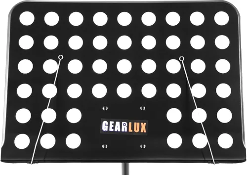 Vista 2 de Gearlux Soporte de partituras fundido a presión ligero y ventilado con ajuste de altura de hasta 71 pulgadas y revestimiento antioxidante de triple