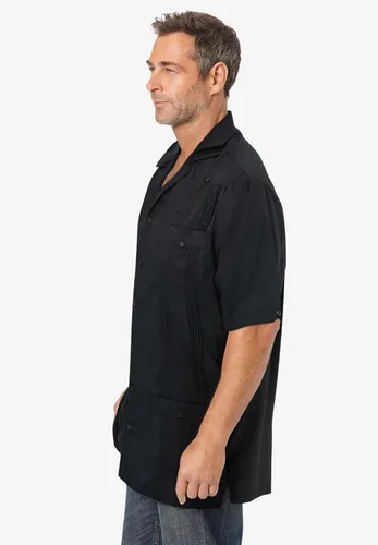 Vista 3 de KingSize Camisa Guayabera de manga corta para hombre grande y alta