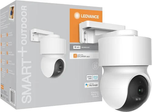 Vista 9 de LEDVANCE Cámara inteligente WiFi para exteriores con batería, audio bidireccional, video HD y sensor, compatible con Alexa y Google, resistente a