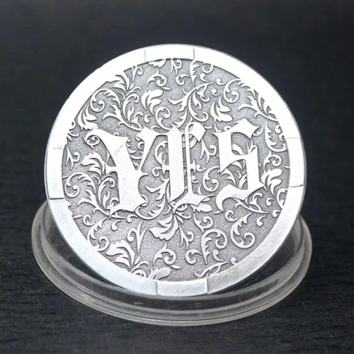 Vista 2 de Novedad Decision Maker Flipping Coins SÍ NO Moneda de desafío