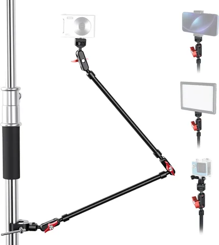 Vista 9 de UTEBIT Brazo mágico de 9 pulgadas con súper abrazadera y cabezas de bola de 360°, color negro
