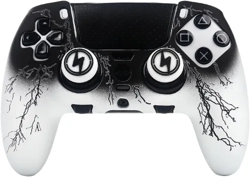 Vista 14 de RALAN Tiger - Fundas de silicona para controlador con 2 agarres para el pulgar, compatibles con PS5 Dualsense Edge Controller Play Station 5 Tigre
