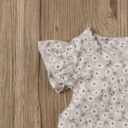 Vista 6 de Ropa de una pieza de verano para bebé niña, sin mangas, de algodón, lino, mameluco con diadema Albaricoque