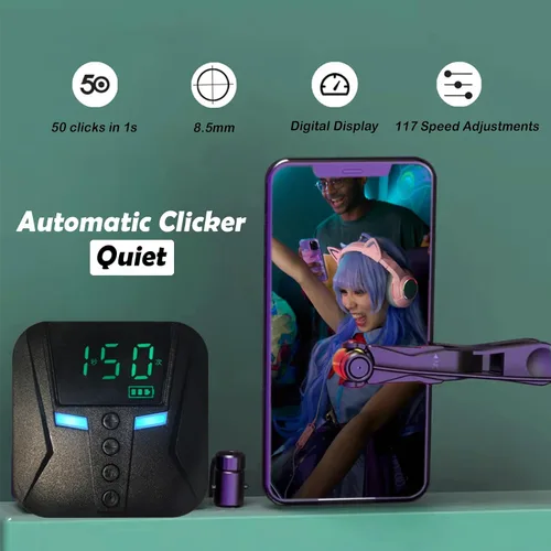 Vista 3 de Automatic Clicker for iPhone iPad, Phone Screen Device Speed Clicker for Android IOS, Simulated Finger Continuous Clicking, Adjustable Auto Physical