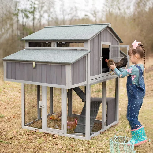 Vista 11 de GUTINNEEN Puerta automática de gallinero con energía solar, abridor de puerta de pollo automático para Chicken House Duck Run (negro)