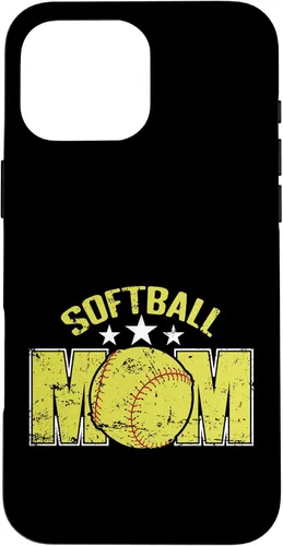 Vista 19 de Softball Mom Sports Parent Team Supporter Case for iPhone 16