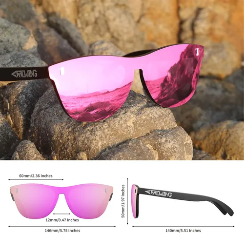 Vista 26 de ROCKNIGHT HD Polarized UV400 Protection Anti Glare Sunglasses TR90 Frame Lightweight Beach Driving