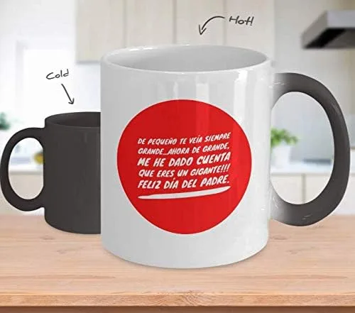 Vista 2 de Regalo para Papa Taza de Cafe Padre Vaso, taza café divertidas, tazas personalizadas, taza de café inspiradoras, taza con mensajes positivos.