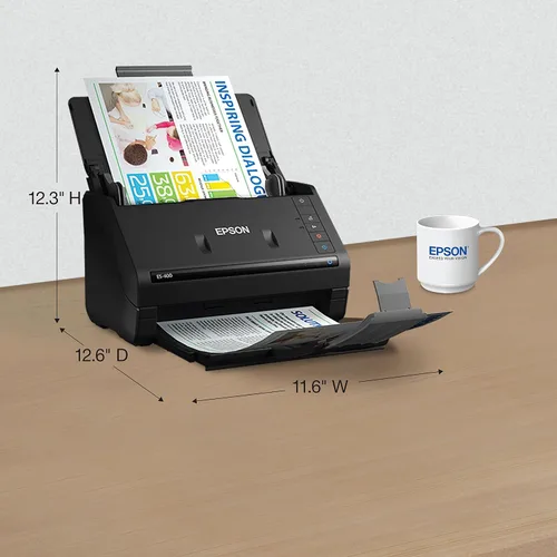 Vista 3 de Epson Workforce ES-400 Color Duplex Document Scanner para PC y Mac, alimentador automático de documentos (ADF)