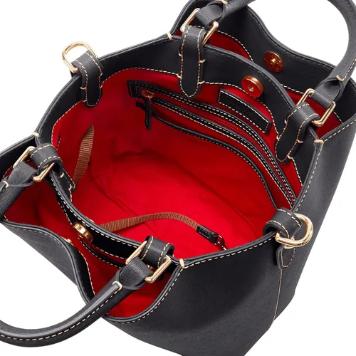 Vista 3 de Dooney & Bourke Saffiano - Bolsa pequeña con asa superior