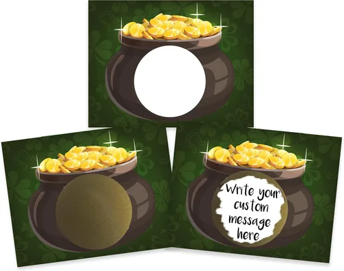 Vista 19 de My Scratch Offs 20 Boletos Dorados para el Día de San Patricio Haz tus propias Tarjetas de Rascar DIY con Adhesivos de Rascar para Boletos de Rifa