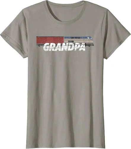 Vista 77 de RC Model Train Shirt Grandpa Train Boxcar HO Scale T-Shirt Negro