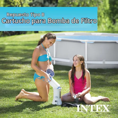 Vista 6 de Intex 29005E - Cartucho de bomba de filtro de material Dacron fácil de limpiar, 29005E para piscina, tipo B, (paquete de 2)