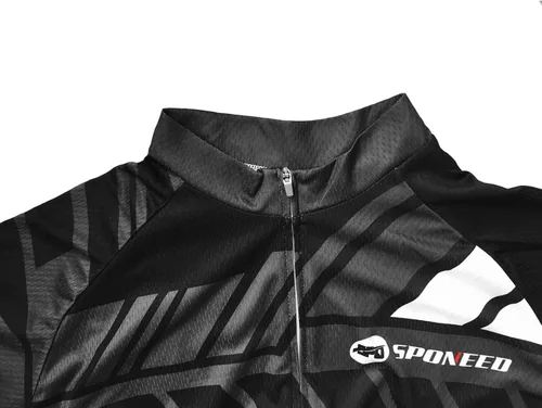 Vista 8 de sponeed - Jerséis de ciclismo para hombre, tops, camisas de ciclismo, manga corta, atuendo de ciclismo, chaqueta de ciclismo de cierre completo