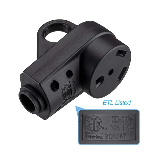 Vista 6 de Veepeak Enchufe de reemplazo hembra para RV de 30 amperios TT-30R resistente, conector de extensión de cable de alimentación eléctrica de 3 clavijas