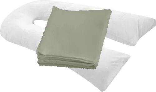 Vista 9 de Funda de almohada de cuerpo completo para embarazo, en forma de U, ajuste universal, funda de repuesto para almohada de maternidad (negro)