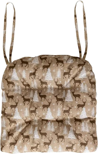 Vista 21 de vctops Cojines para silla de estilo rústico con estampado de pájaros y lazos Cojines para silla en forma de U suaves y cómodos Almohadillas