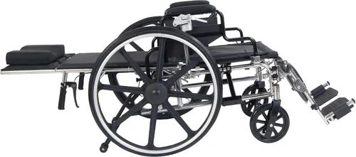 Vista 3 de Drive Medical Viper Plus GT Silla de ruedas reclinable completa, brazos de escritorio desmontables, asiento de 16 pulgadas Full Reclining