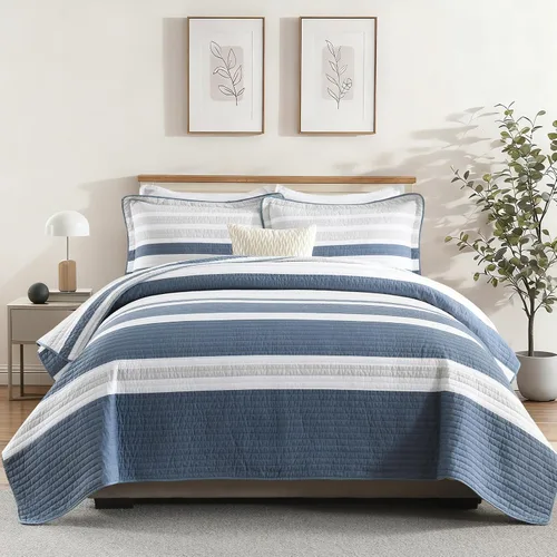 Vista 10 de PERHOM Juego de ropa de cama de 100 % algodón bohemio con 2 fundas