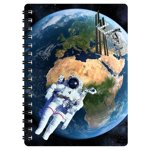 Vista 31 de 3D LiveLife Jotter - Our Solar System from Deluxebase. Lenticular 3D Space 6x4 Spiral Notebook with plain recycled paper pages. Artwork licensed