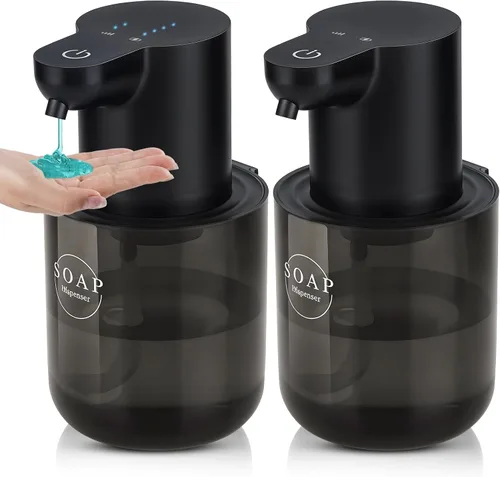 Vista 9 de Paquete de 2 dispensadores automáticos de jabón, dispensador automático de jabón espumoso sin contacto, dispensador eléctrico montado en la pared
