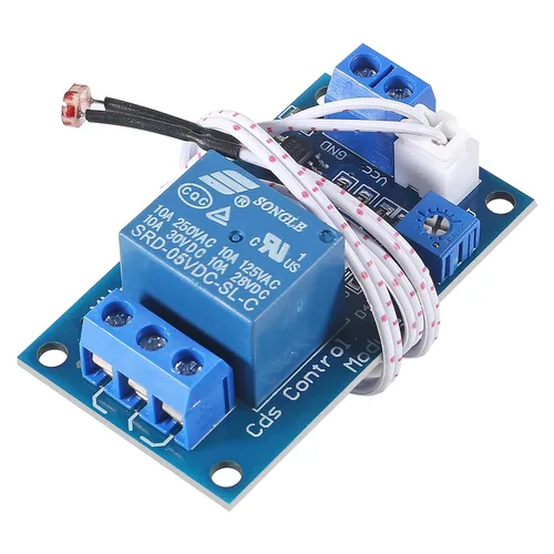 Vista 5 de 5 módulos de relé fotorresistente XH-M131, interruptor de control de luz CC 5V 10A, módulo de relé fotorresistente, sensor de detección de brillo