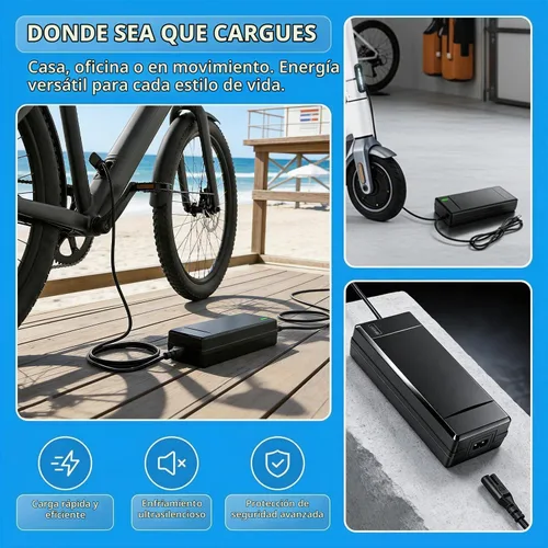 Vista 6 de El SGS certificó el cargador eléctrico rápido de la bicicleta 54.6V 2A para Negro brillante