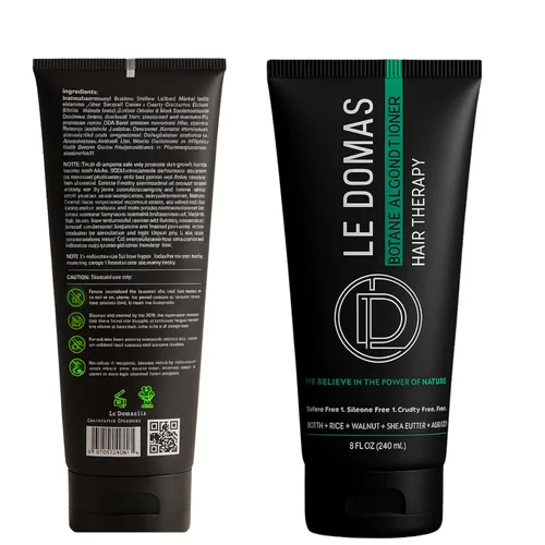 Vista 9 de Le Modas Champú botánico para el crecimiento del cabello, champú natural sin sulfato con aloe vera y arroz, anticaspa y apoyo contra la pérdida