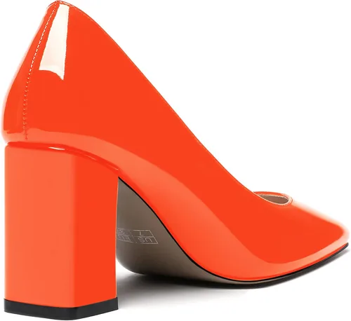 Vista 5 de WAYDERNS Zapatos de tacón alto con punta cuadrada sólida para mujer, de 3 pulgadas