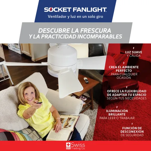 Vista 5 de Socket Fan Light Unitario