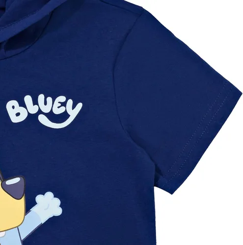Vista 6 de Bluey Conjunto de camiseta y pantalones cortos de malla para cosplay de Bingo para niños pequeños