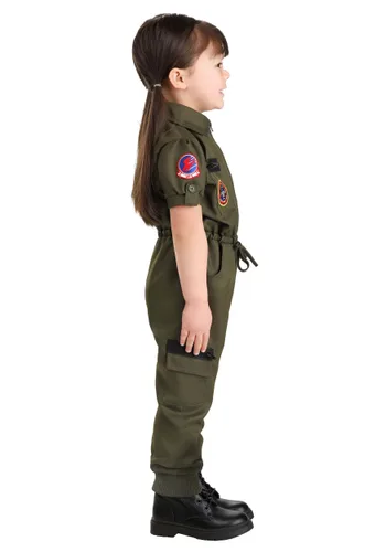 Vista 9 de Disfraz de Pelele de Vuelo Top Gun para Niña Pequeña Multicolor