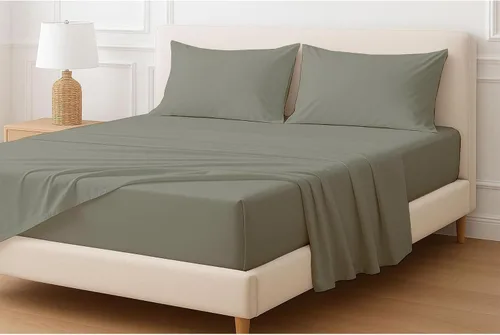 Vista 20 de Sábanas extra profundas, sábanas de algodón, 100% algodón, sábana bajera de bolsillo extra profundo de 22 pulgadas con elástico en todo el contorno
