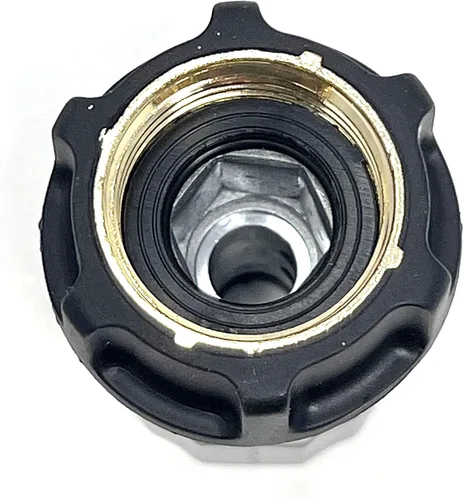 Vista 2 de Orbit Grip-Lock - Mender hembra para reparación de extremos de manguera de jardín de 5/8 pulgadas, bloqueo simple a presión, tecnología Hydroseal