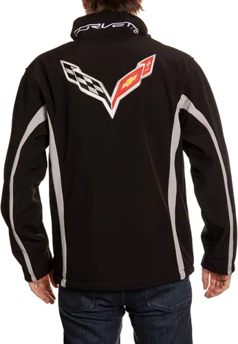 Vista 2 de GM Bonded - Chaqueta de poliéster para todas las estaciones, Chevrolet, Corvette, Camaro, Silverado, unisex para hombres y mujeres