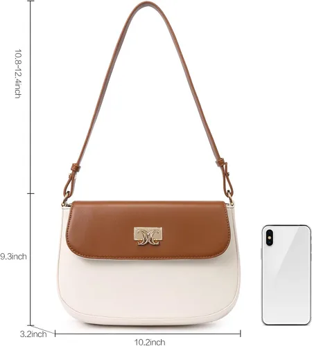 Vista 3 de CLUCI Monederos para mujer, bolso de hombro pequeño, lindo embrague de diseñador, bolsos de cuero cruzados, bolso Hobo, Hobo