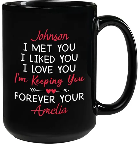 Vista 13 de Taza de cerámica personalizada con nombre de novio, Being My Boyfriend Is Really The Only Gift You Need Cups, tazas personalizadas para novio o él