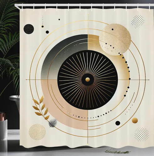 Vista 25 de Ambesonne, cortina de ducha cuatro estaciones
