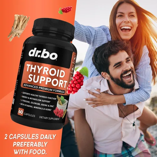Vista 6 de Suplemento de apoyo para la tiroides para mujeres y hombres, metabolismo natural, estado de ánimo y potenciador de energía con L-tirosina, selenio