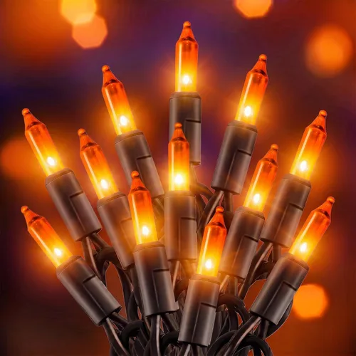 Vista 14 de Guirnalda de luces incandescentes púrpura de 20 pies para decoración de fiesta