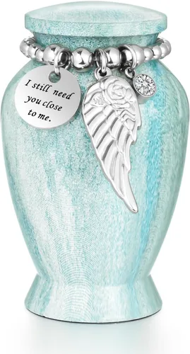 Vista 14 de Dletay Urnas pequeñas personalizadas para cenizas humanas, recuerdo de 2.85 pulgadas, mini urna de cremación conmemorativa para mujeres y hombres