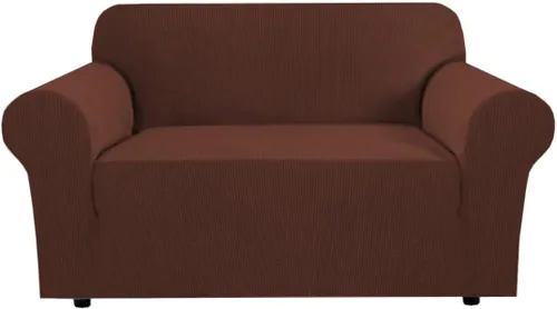 Vista 109 de H.VERSAILTEX Funda elástica para sofá, fundas suaves para muebles de 3 cojines, con tela jacquard gruesa a cuadros con parte inferior elástica, sofá