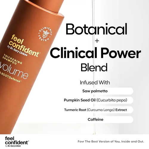 Vista 3 de Champú espesante – cirujano capilar formulado con palma enana, aceite de semilla de calabaza, cafeína y cúrcuma para adelgazamiento y cabello fino