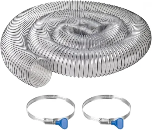 Vista 9 de PVC Dust Collection Hose 2.5" x 10',Black