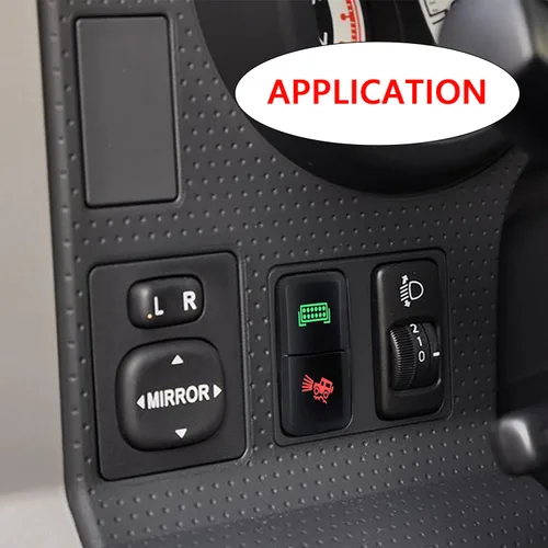 Vista 6 de Compresor de aire y Interruptor de botón doble de bloqueo de diferencial trasero para Toyota Tacoma Prado Fortuner Hilux 39mm X 21mm