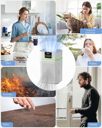 Vista 7 de Purificador de aire para habitación grande del hogar, purificador de aire HEPA VEWIOR para dormitorio cubre hasta 1800ft² con difusor de aceites